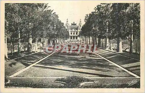 Cartes postales Cote d'Azur Artistique Monte Carlo Les Jardins et le Casino