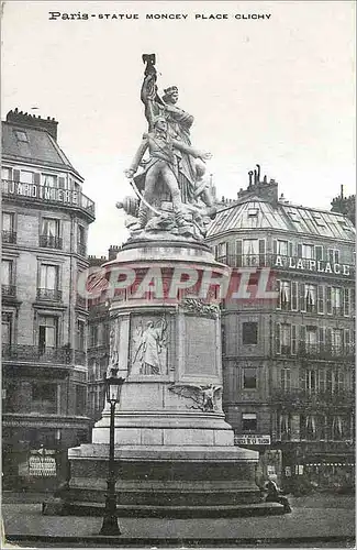 Cartes postales Paris Statue Moncey Place Clichy