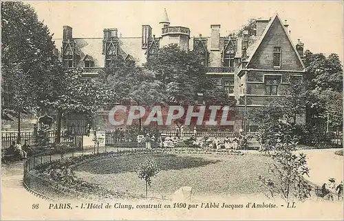 Cartes postales Paris Hotel de Cluny construit en 1490 par l'Abbe Jacques d'Amboise