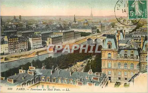 Ansichtskarte AK Paris Panorama des Huit Ponts Tour Eiffel