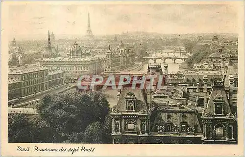 Ansichtskarte AK Paris Panorama des sept Ponts Tour Eiffel