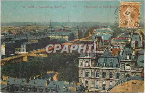 Ansichtskarte AK Paris Panorama des Huit Ponts Tour Eiffel