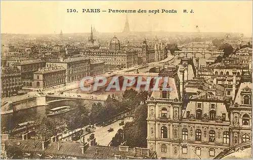 Ansichtskarte AK Paris Panorama des sept Ponts Tour Eiffel