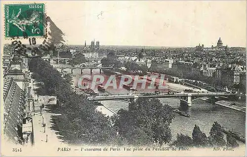 Cartes postales Paris Panorama de Paris vue prise du Pavillon de Flore