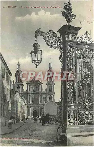 Ansichtskarte AK Nancy Rue de la Constitution et Cathedrale