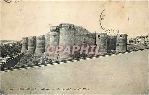 Cartes postales Angers Le Chateau vue d'ensemble