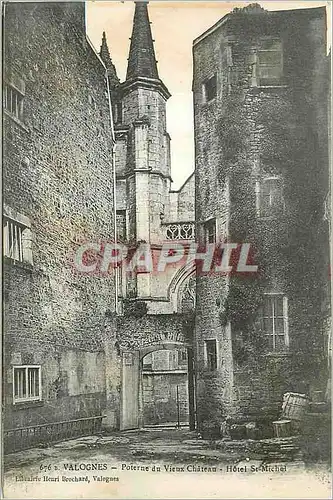 Ansichtskarte AK Valognes Poterne du Vieux Chateau Hotel St Michel