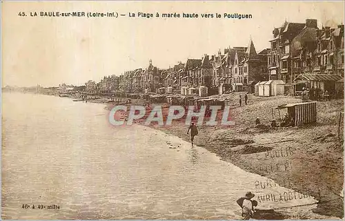 Ansichtskarte AK La Baule sur Mer (Loire inf) La Plage a maree haute vers le Pouliguen