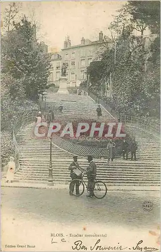 Ansichtskarte AK Blois Escalier monumental Velo Cycle