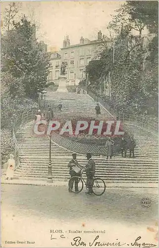 Cartes postales Blois Escalier monumental Velo Cycle