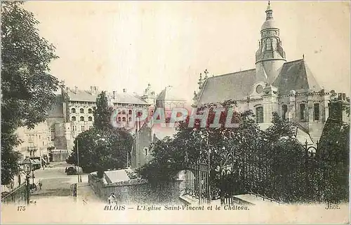 Cartes postales Blois L'Eglise Saint Vincent et le Chateau