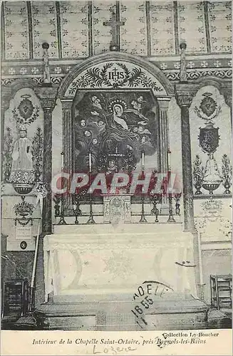 Cartes postales Interieur de la Chapelle Saint Ortaire pres Bagnols les Bains