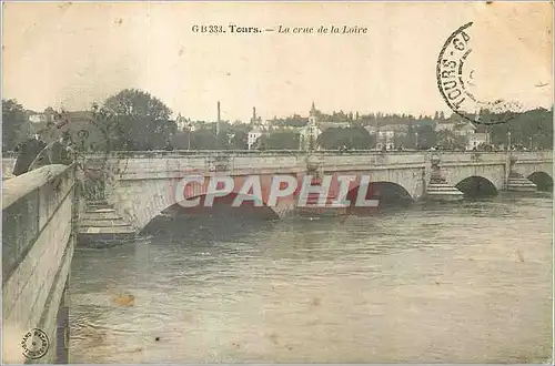 Cartes postales Tours La crue de la Loire