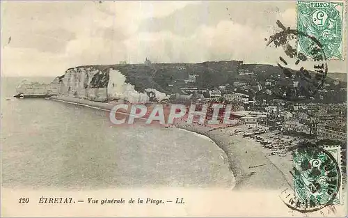 Cartes postales Etratat Vue generale de la Plage