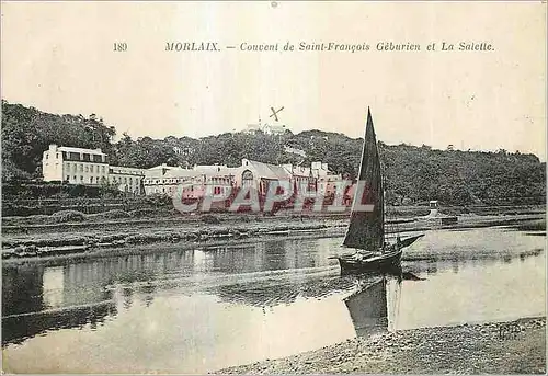 Cartes postales Morlaix Couvent de Saint Francois Geburien et La Salette Bateau