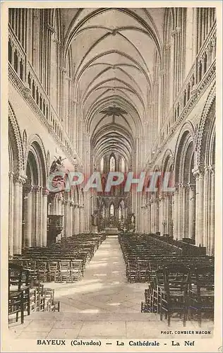 Cartes postales Bayeux (Calvados) La Cathedrale La Nef