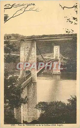 Cartes postales Pont de Terenez vu de la Colline (Cote Argol)