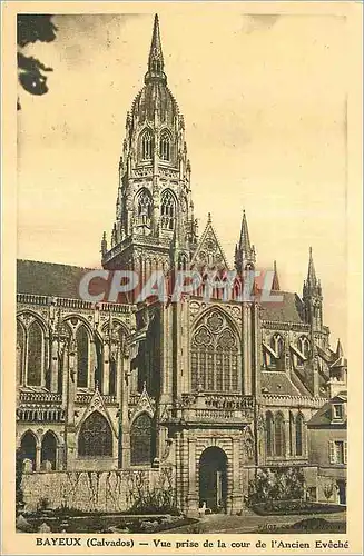 Ansichtskarte AK Bayeux (Calvados) Vue prise de la cour de l'Ancien Eveche