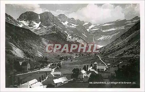 Moderne Karte Gavarnie Le Village et le Cirque