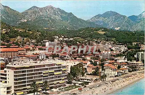 Moderne Karte Menton (Alpes Maritimes) Carnoles Au premier plan a gauche Le Victoria Les Sites Merveilleux de