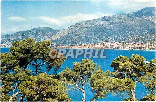 Cartes postales moderne Menton (Alpes Maritimes) Vue generale sur la Ville et l'Italie prise du Cap Martin Les Sites Mer