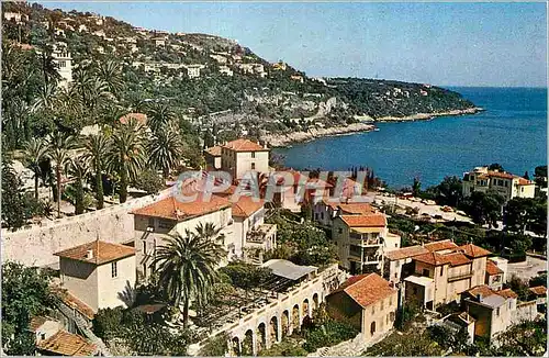 Cartes postales moderne Roquebrune Cap Martin (A M) Le Quartier Cabbe Au fond La Pointe du Cap Martin