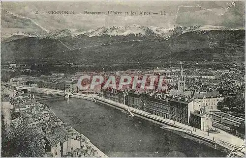 Cartes postales Grenoble Panorama L'Isere et les Alpes