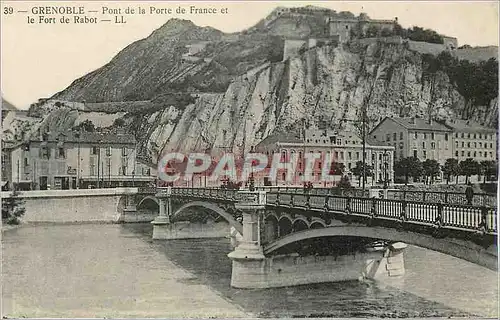 Ansichtskarte AK Grenoble Pont de la Porte de France et le Fort de Rabot