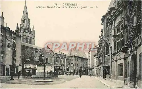 Cartes postales Grenoble L'Eglise Saint Andre et le Palais de Justice