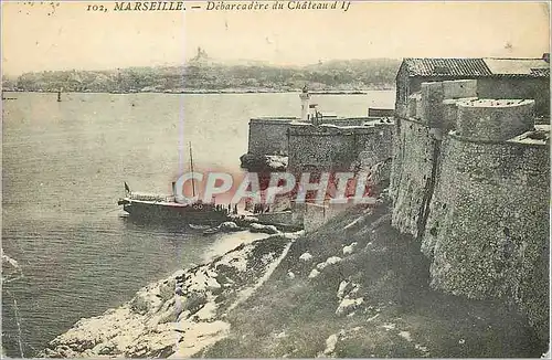 Cartes postales Marseille Debarcadere du Chateau d'If Bateau