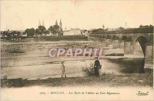 Cartes postales Moulins Les Bords de l'Allier au Pont Regemortes