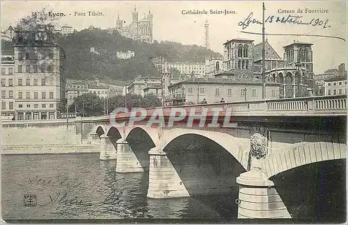 Ansichtskarte AK Lyon Pont Tilsitt Cathedrale Saint Jean Coteau de Fouvriere