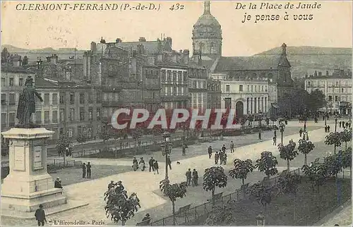 Cartes postales Clermont Ferrand (P de D) De la Place de Jaude je pense a vous