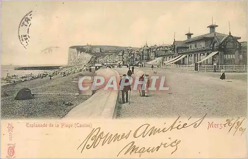 Cartes postales Esplanade de la Plage (Casino) (carte 1900� Le Treport