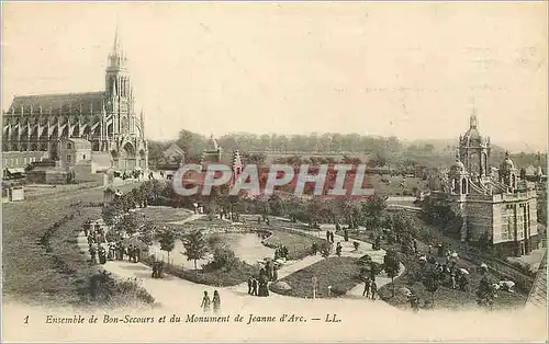 Cartes postales Ensemble de Bon Secours et du Monument de Jeanne d'Arc