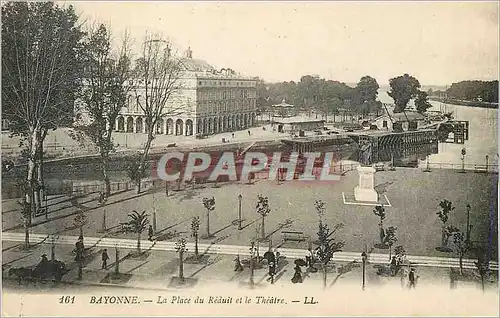 Cartes postales Bayonne La Place du Reduit et le Theatre