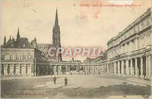 Cartes postales Nancy Palais du Gouvernement et Eglise St Epvre