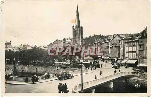 Moderne Karte Tulle Pont de Bascule et la Cathedrale Automobile