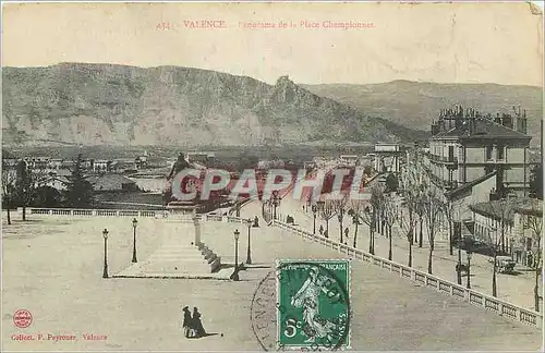 Cartes postales Valence Panorama de la Place Championnet