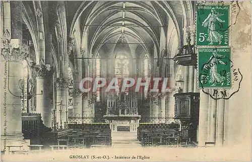 Ansichtskarte AK Groslay (S et O) Interieur de l'Eglise