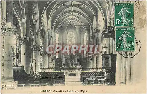 Cartes postales Groslay (S et O) Interieur de l'Eglise