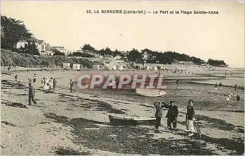 Cartes postales La Bernerie (Loire Inf) Le Port et la Plage Sainte Anne