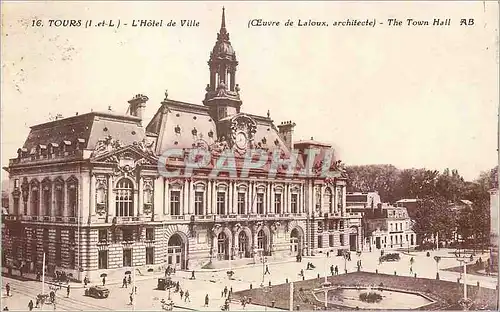 Cartes postales Tours (I et L) L'Hotel de Ville (Oeuvre de Laloux architecte)