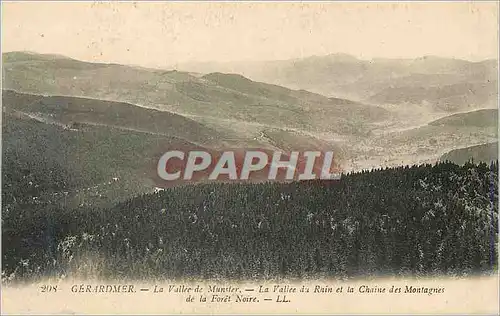 Ansichtskarte AK Gerardmer La Vallee de Munster La Vallee du Ruin et la Chaine des Montagnes de la Foret Noire