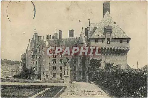 Cartes postales Langeais (Indre et Loire) Le Chateau Facade occidentale