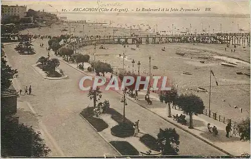 Cartes postales Arcachon (Cote d'Argent) Le Boulevard et la Jetee Promenade