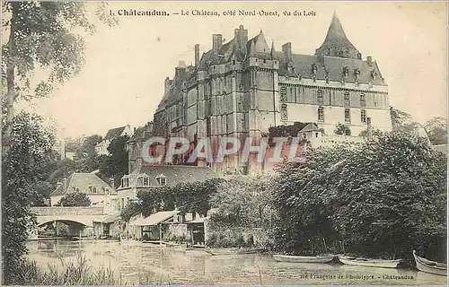 Cartes postales Chateaudun Le Chateau cote Nord Ouest vu du Loir