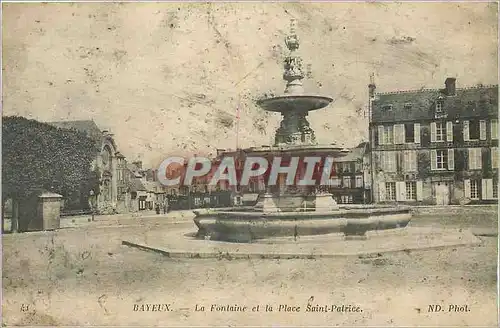Cartes postales Bayeux La Fonttaine et la Place Saint Patrice