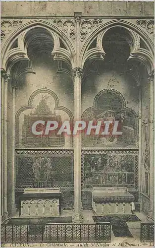 Cartes postales Bayeux la Cathedrale Autels St Nicolas et St Thomas