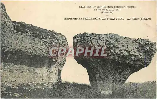 Ansichtskarte AK Stations et Monuments Prehistoriques (Charente) Environs de Villebois la Valette Le Champignon